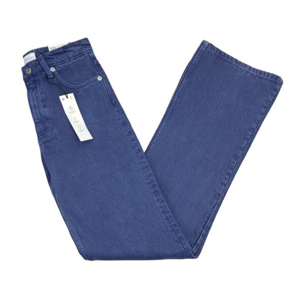 NWT ZARA Mid-Rise Bootcut Jean Sz 0 Regular Length Blue Washed - Picture 5 of 9